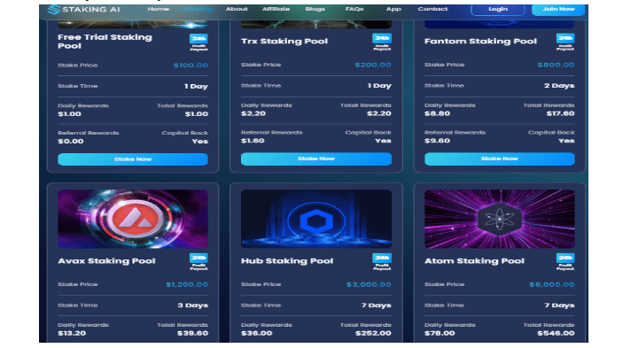 Flexible Staking Plans